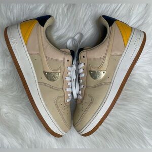 Nike Air Force 1 07 LV8 x NBA Sesame University Gold Men’s Size 8.5 or womens 10